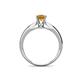 5 - Adsila Princess Cut Citrine Solitaire Engagement Ring 