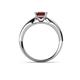 5 - Adsila Princess Cut Red Garnet Solitaire Engagement Ring 
