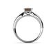 5 - Adsila Princess Cut Smoky Quartz Solitaire Engagement Ring 