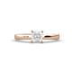 1 - Annora Princess Cut Lab Created White Sapphire Solitaire Engagement Ring 