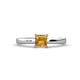 1 - Annora Princess Cut Citrine Solitaire Engagement Ring 