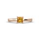 1 - Annora Princess Cut Citrine Solitaire Engagement Ring 