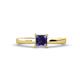 1 - Annora Princess Cut Iolite Solitaire Engagement Ring 