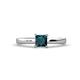 1 - Annora Princess Cut London Blue Topaz Solitaire Engagement Ring 