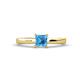 1 - Annora Princess Cut Blue Topaz Solitaire Engagement Ring 