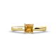 1 - Annora Princess Cut Citrine Solitaire Engagement Ring 
