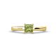 1 - Annora Princess Cut Peridot Solitaire Engagement Ring 