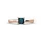 1 - Annora Princess Cut London Blue Topaz Solitaire Engagement Ring 