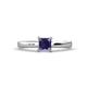 1 - Annora Princess Cut Iolite Solitaire Engagement Ring 