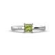 1 - Annora Princess Cut Peridot Solitaire Engagement Ring 