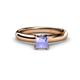 1 - Bianca Princess Cut Tanzanite Solitaire Engagement Ring 
