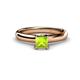 1 - Bianca Princess Cut Peridot Solitaire Engagement Ring 