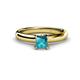 1 - Bianca Princess Cut London Blue Topaz Solitaire Engagement Ring 