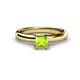 1 - Bianca Princess Cut Peridot Solitaire Engagement Ring 