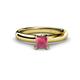 1 - Bianca Princess Cut Rhodolite Garnet Solitaire Engagement Ring 