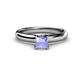 1 - Bianca Princess Cut Tanzanite Solitaire Engagement Ring 
