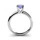 4 - Bianca Princess Cut Tanzanite Solitaire Engagement Ring 
