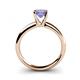4 - Bianca Princess Cut Tanzanite Solitaire Engagement Ring 