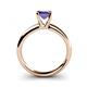 4 - Bianca Princess Cut Iolite Solitaire Engagement Ring 
