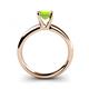 4 - Bianca Princess Cut Peridot Solitaire Engagement Ring 