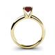 4 - Bianca Princess Cut Red Garnet Solitaire Engagement Ring 