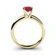 4 - Bianca Princess Cut Rhodolite Garnet Solitaire Engagement Ring 