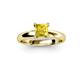 2 - Bianca Lab Created Yellow Sapphire Solitaire Ring 