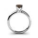 4 - Bianca Princess Cut Smoky Quartz Solitaire Engagement Ring 