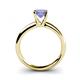4 - Bianca Princess Cut Tanzanite Solitaire Engagement Ring 