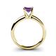 4 - Bianca Princess Cut Amethyst Solitaire Engagement Ring 