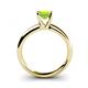 4 - Bianca Princess Cut Peridot Solitaire Engagement Ring 