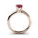 4 - Bianca Princess Cut Rhodolite Garnet Solitaire Engagement Ring 