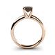 4 - Bianca Princess Cut Smoky Quartz Solitaire Engagement Ring 