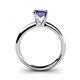4 - Bianca Princess Cut Iolite Solitaire Engagement Ring 
