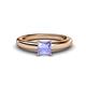 1 - Kyle Princess Cut Tanzanite Solitaire Engagement Ring 
