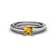 1 - Kyle Princess Cut Citrine Solitaire Engagement Ring 