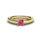1 - Kyle Princess Cut Rhodolite Garnet Solitaire Engagement Ring 