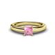 1 - Kyle Princess Cut Pink Tourmaline Solitaire Engagement Ring 