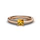 1 - Kyle Princess Cut Citrine Solitaire Engagement Ring 