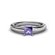 1 - Kyle Princess Cut Iolite Solitaire Engagement Ring 
