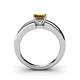 4 - Kyle Princess Cut Citrine Solitaire Engagement Ring 