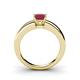 4 - Kyle Princess Cut Rhodolite Garnet Solitaire Engagement Ring 