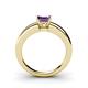 4 - Kyle Princess Cut Amethyst Solitaire Engagement Ring 