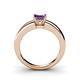 4 - Kyle Princess Cut Amethyst Solitaire Engagement Ring 