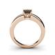 4 - Kyle Princess Cut Smoky Quartz Solitaire Engagement Ring 
