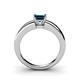 4 - Kyle Princess Cut Blue Topaz Solitaire Engagement Ring 