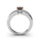 4 - Kyle Princess Cut Smoky Quartz Solitaire Engagement Ring 