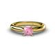 1 - Akila Princess Cut Pink Tourmaline Solitaire Engagement Ring 