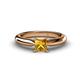 1 - Akila Princess Cut Citrine Solitaire Engagement Ring 