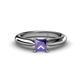 1 - Akila Princess Cut Iolite Solitaire Engagement Ring 